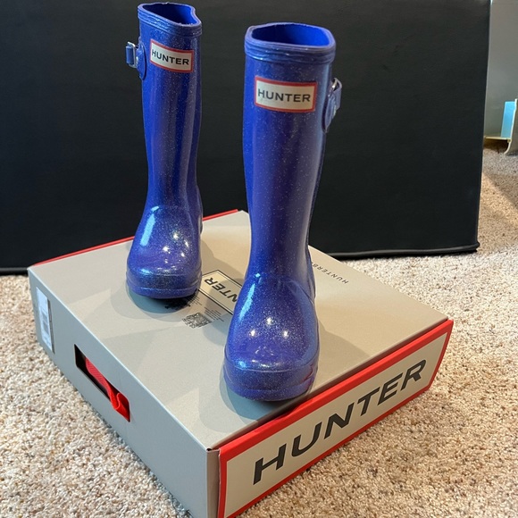 Hunter Original Kids Starcloud boots in Electric Storm - Picture 4 of 16